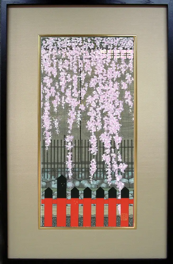 【芸艸堂】加藤晃秀 木版画「桜の譜」（額付）