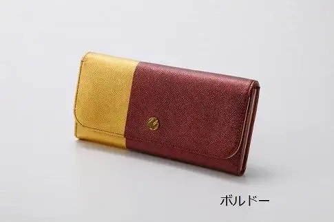 【金箔押　山村】DAYBREAK 長財布 （ボルドー）