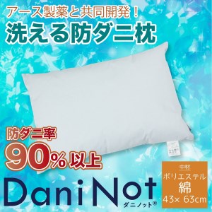 　アース製薬と共同開発！防ダニ枕【Dani Not】ポリエステルわた　43×63㎝ 15-27