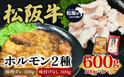 松阪牛ホルモン 600ｇ 松阪牛【1-173】