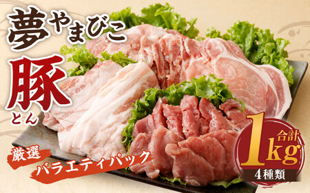 「夢やまびこ豚」厳選バラエティパック 1.0kg | 豚肉 肉 詰め合わせ セット トンカツ 小分け 真空パック 冷蔵 送料無料