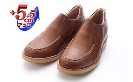 サイドゴア 本革 幅広 4E ワイド カジュアルシューズ スリッポン メンズ　No.523　チョコ 雑貨 日用品  BN003 24.0cm