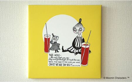 MOOMIN(ムーミン) ファブリックフレーム Sサイズ(ミイ＆ミムラ) キャラクター インテリア 絵画 HNNA023