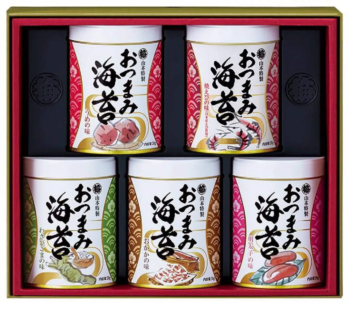 山本海苔店 おつまみ海苔 5缶詰合せ：B175-006