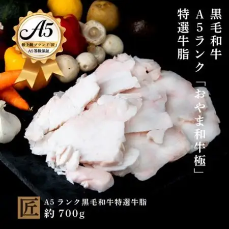 おやま和牛 A5 極 牛脂約700g【配送不可地域：離島】【1096961】