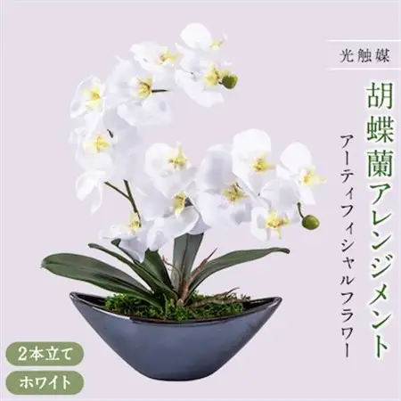 胡蝶蘭　アーティフィシャルフラワー　造花 神戸花物語 造花 アーティフィシャルフラワー 賑わい胡蝶蘭 三本立ち