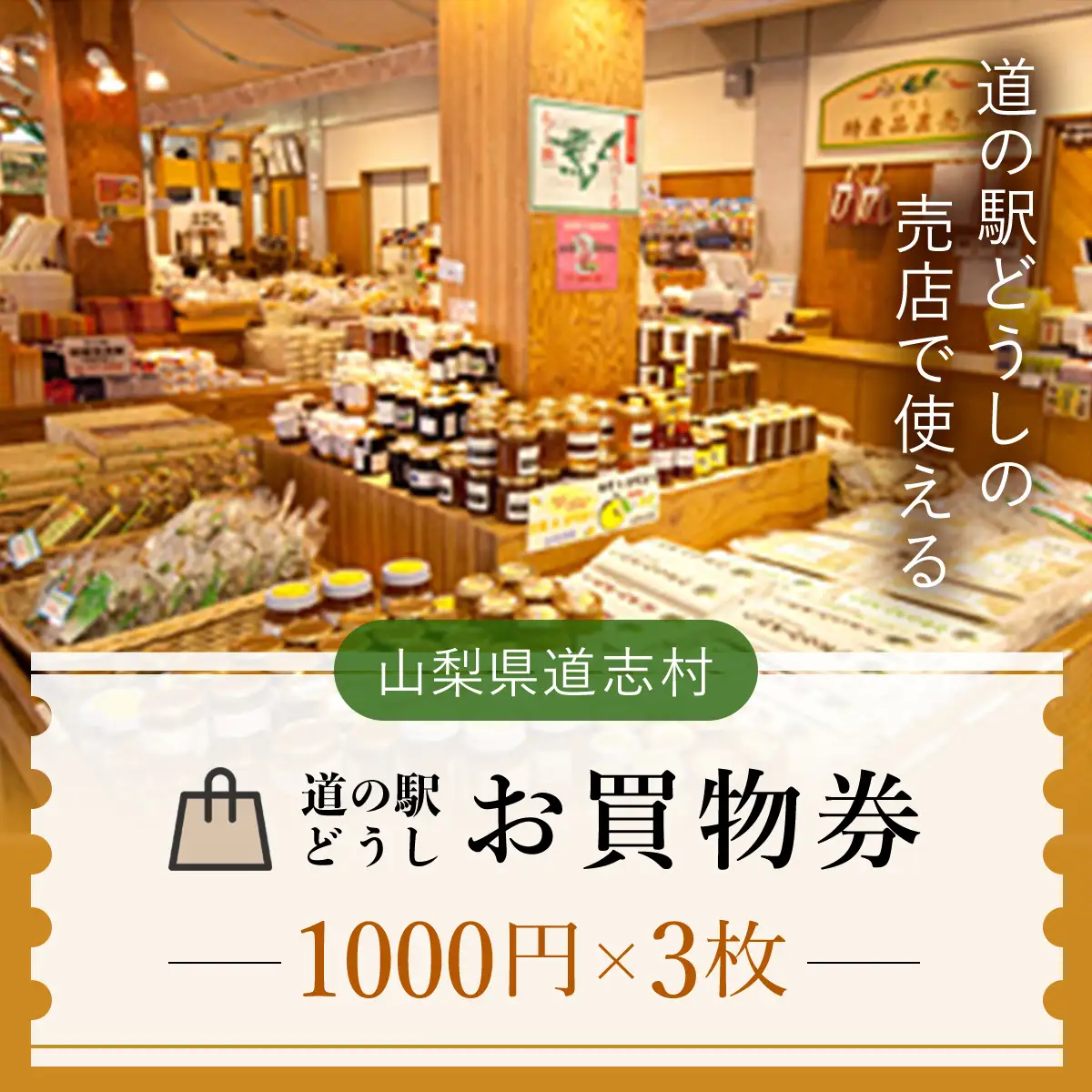 道の駅どうし お買物券（３枚）※着日指定送不可 DSH004