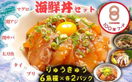 りゅうきゅう6種(本マグロ・関あじ・関さば・太刀魚・真鯛・ぶり)[各2食セット] 海鮮丼 漬け丼 大分郷土料理 豊後絆屋 魚 冷凍 クール便 加工品 惣菜  刺身 おせち セット 国産 海鮮 漬け 醤油漬 真空パック 小分け 惣菜 鮪 マグロ まぐろ 関アジ 関あじ 関サバ 関さば 太刀魚 鯛 鰤 100年フード ＜101-005＞