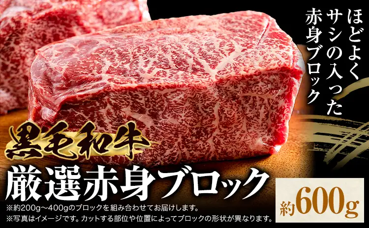 黒毛和牛赤身ブロック肉 600g《90日以内に出荷予定(土日祝を除く)》牛肉ローストビーフ用