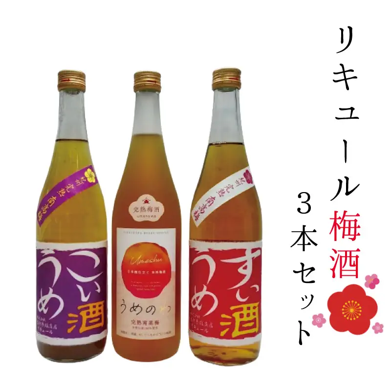 リキュール梅酒3本セット【miy125】