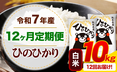 令和7年産 白米【12回定期便】ひのひかり白米 10kg　《お申込み翌月から出荷》