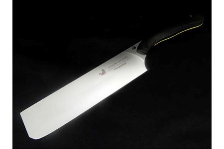 H45-09 NYAIFE KITCHEN （ニャイフキッチン） 菜切り包丁 ブラック/イエロー メインクーンver