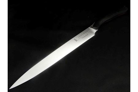 H54-01 NYAIFE KITCHEN （ニャイフキッチン） 刺身包丁 ブラック/パープル シャムネコver