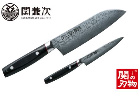 ダマスカス包丁 彩雲 2本セット ペティ・三徳