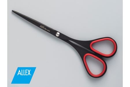 H8-172 ALLEX スリム140 フッ素コート【レッド】スリムはさみ（11164R）