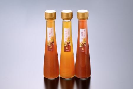 地場産フルーツ使用！「天野柿のフルーツビネガー」（120ml×3本）