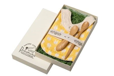 木を活かす！名入れBabyスプーン＆ママスプーン＆スタイのセット