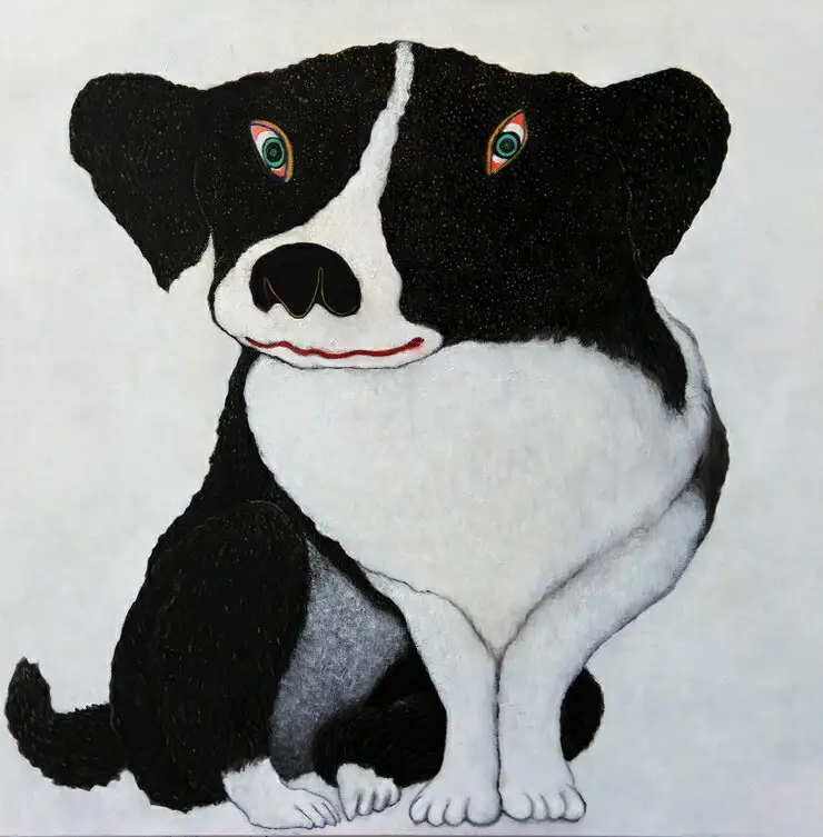 アーティストが『愛しいペットのポートレート』描きます 30号サイズ スクエア 910×910mm【アート 30号サイズ　油絵 横井山泰 美術 作家 910×910mm スクエア 神奈川県 小田原市 ペット ペット】