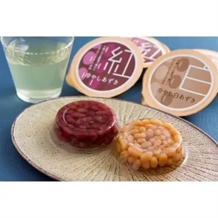 農場産の紅白小豆を使った冷やし小豆と黒豆珈琲のセット_菓子・スイーツ ゼリー  _【1205216】