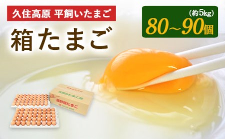 久住高原 平飼いたまご 箱たまご 5kg 80~90個入 ※破損保証5個含む