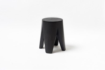 【FIL】4レッグスツール -スミ リミテッド- MASS Series 4leg Stool -SUMI LIMITED- 　小国杉 スツール チェアー チェア ローチェア 丸椅子 椅子 インテリア 家具 木製 無垢材 炭 黒 受注生産 おしゃれ リビング ダイニング Foreque 熊本 阿蘇 南小国町 送料無料