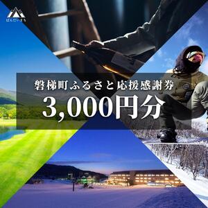 町内の星野リゾートでも利用可　磐梯町ふるさと応援感謝券(3,000円分)