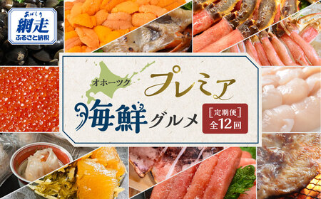 【定期便】オホーツクプレミア海鮮グルメ 全12回  ABAO2205