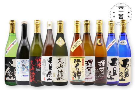 一宮酒造　日本酒10種お届け定期便(5回お届け)