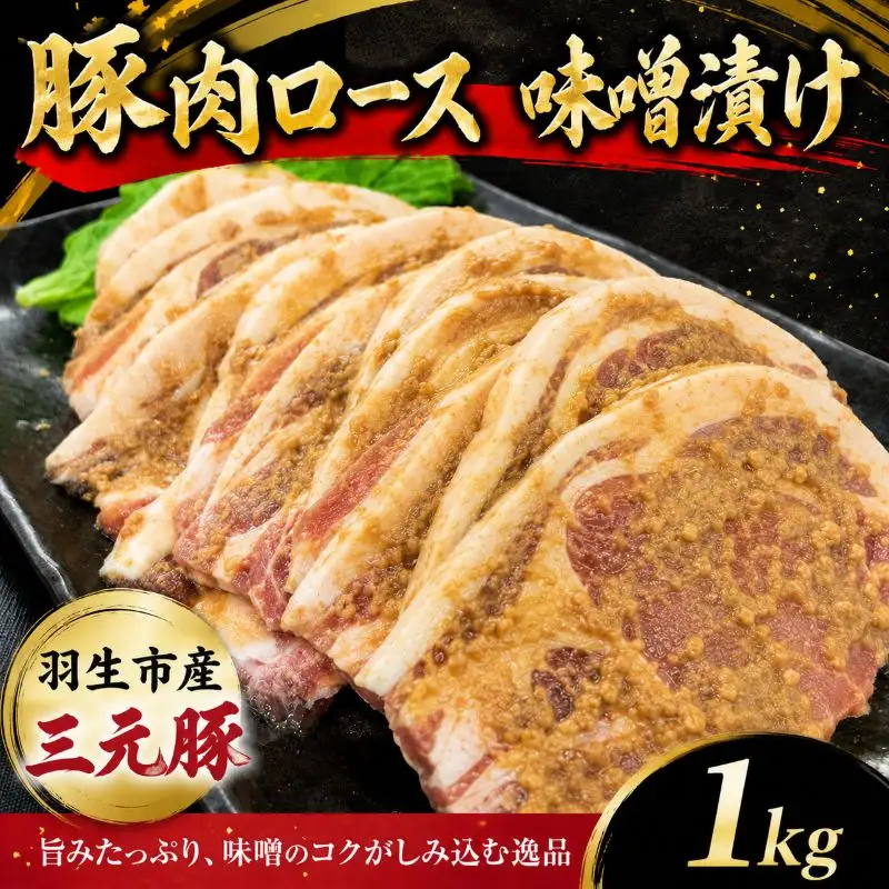 豚肉 ロース 味噌漬け 1kg (100g×10枚) 三元豚 米豚 国産 豚肉 冷凍