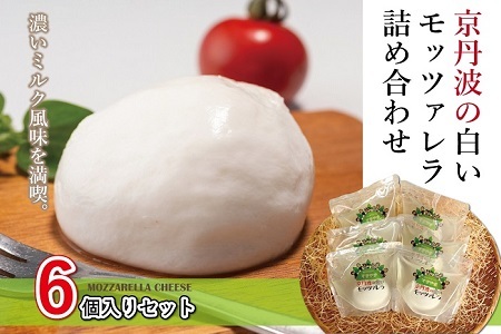 【京丹波の白いモッツァレラ】詰め合わせ 6個 チーズ