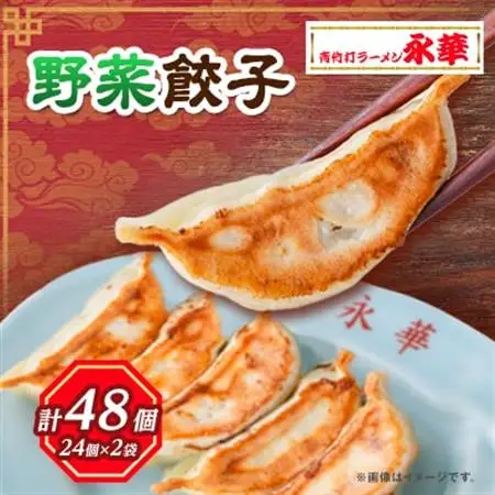 【佐野餃子(中)野菜餃子(1個27g)24個4人前】×2袋 【離島・沖縄県不可】_餃子 ぎょうざ 佐野餃子 野菜餃子 栃木県 佐野 おつまみ おかず 人気 おすすめ 送料無料 贈答 ギフト 冷凍_【配送不可地域：離島・沖縄県】【1104104】