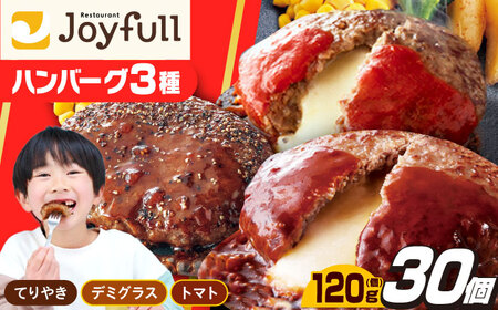 ジョイフル ハンバーグ 3種 30個 [ABAA011] 冷凍 ハンバーグ