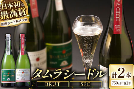 シードル タムラシードルセット TF-TSTB（BRUT・SEC 750ml×各1本 計2本） 青森県弘前市 タムラファーム