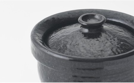 土鍋で炊くと米が甘くなる 「濃黒3合釜鍋 雑穀ご飯鍋」 ARITA PLUS 土鍋 ご飯 3合 黒 A140-34