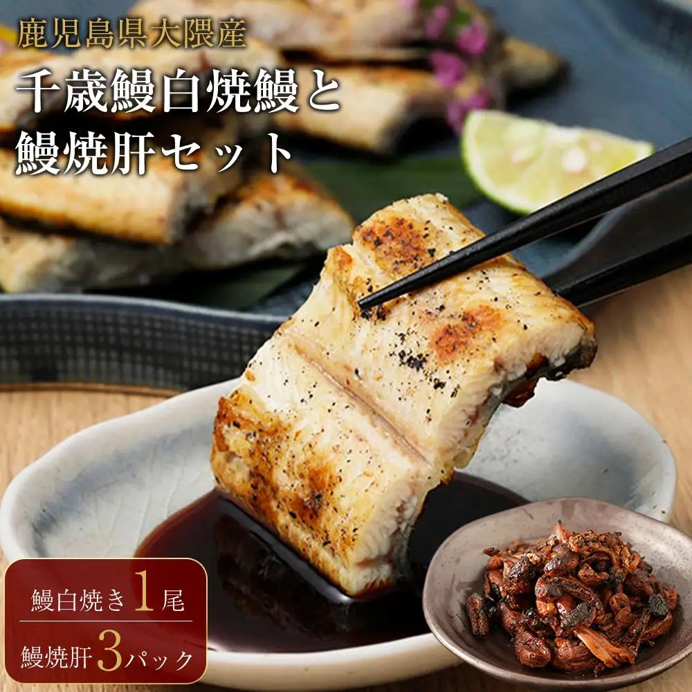 鹿児島県大隅産 千歳鰻の 白焼鰻　1尾・鰻焼肝セット｜うなぎ うなぎ