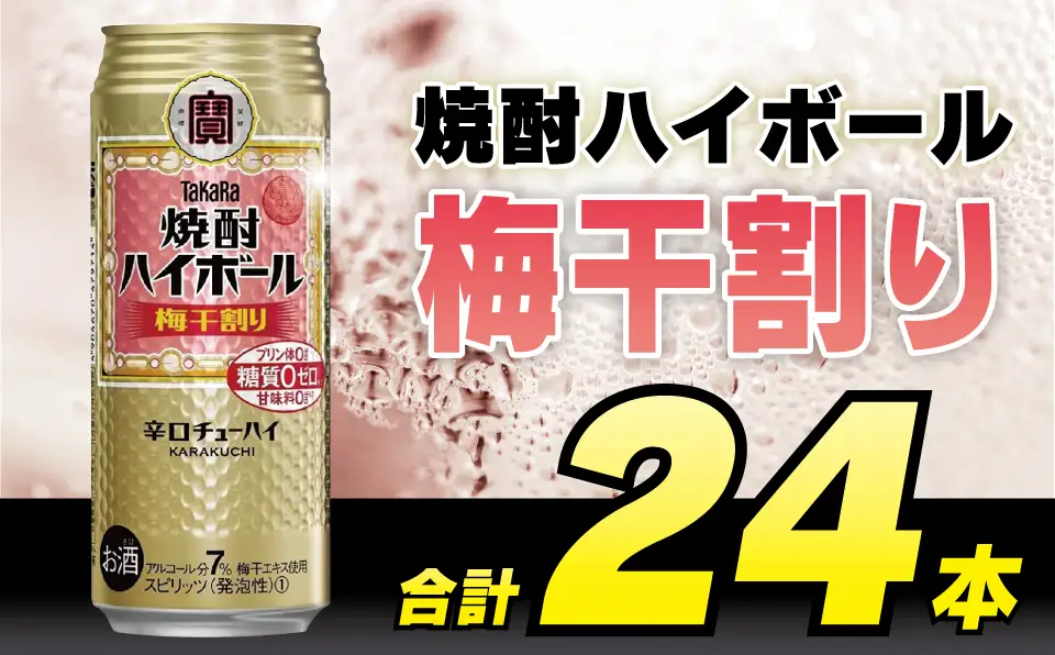 CD059 タカラ 焼酎ハイボール 梅干割り 500ml 24本 [長崎県 島原市]