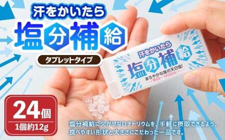 タブレットタイプ「汗をかいたら、塩分補給」 約12g×24個 タブレット 塩分