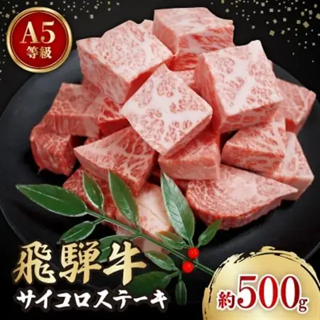 飛騨牛A5等級　サイコロステーキ　約500g【配送不可地域：離島】【1125924】