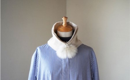 Made in Japan カシミヤティペット（アイボリー） RF257-NT【ファッション小物・ファッション・カシミヤティペット・カシミヤ】