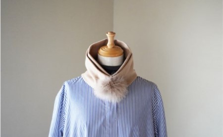 Made in Japan カシミヤティペット（ベージュ） RF256-NT【ファッション小物・ファッション・カシミヤティペット・カシミヤ】