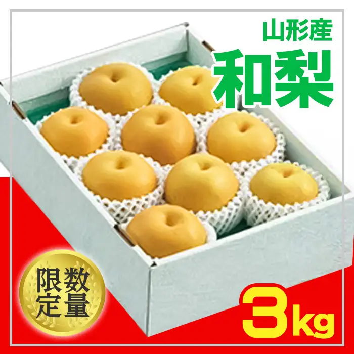 ★フルーツ王国山形★和梨 秀品3kg【令和8年産先行予約】FU20-063 くだもの 果物 フルーツ 山形 山形県 山形市 2026年産