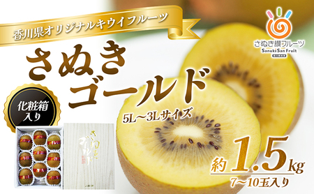さぬき ゴールドキウイ 1.5kg 化粧箱入り ゴールデンキウイ キウイフルーツ キウイ フルーツ 果物 くだもの 果実 旬の果物 旬のフルーツ 香川 香川県 東かがわ市