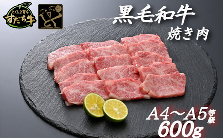 すだち牛 黒毛和牛 （焼き肉用） 600g | 鳴門 すだち 黒毛和牛 ブランド 高級 焼肉