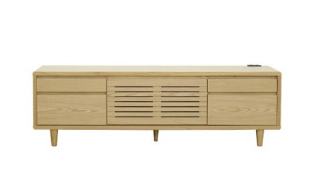 【開梱・設置】モナコ 140cm テレビボード（ナチュラル）　AX044