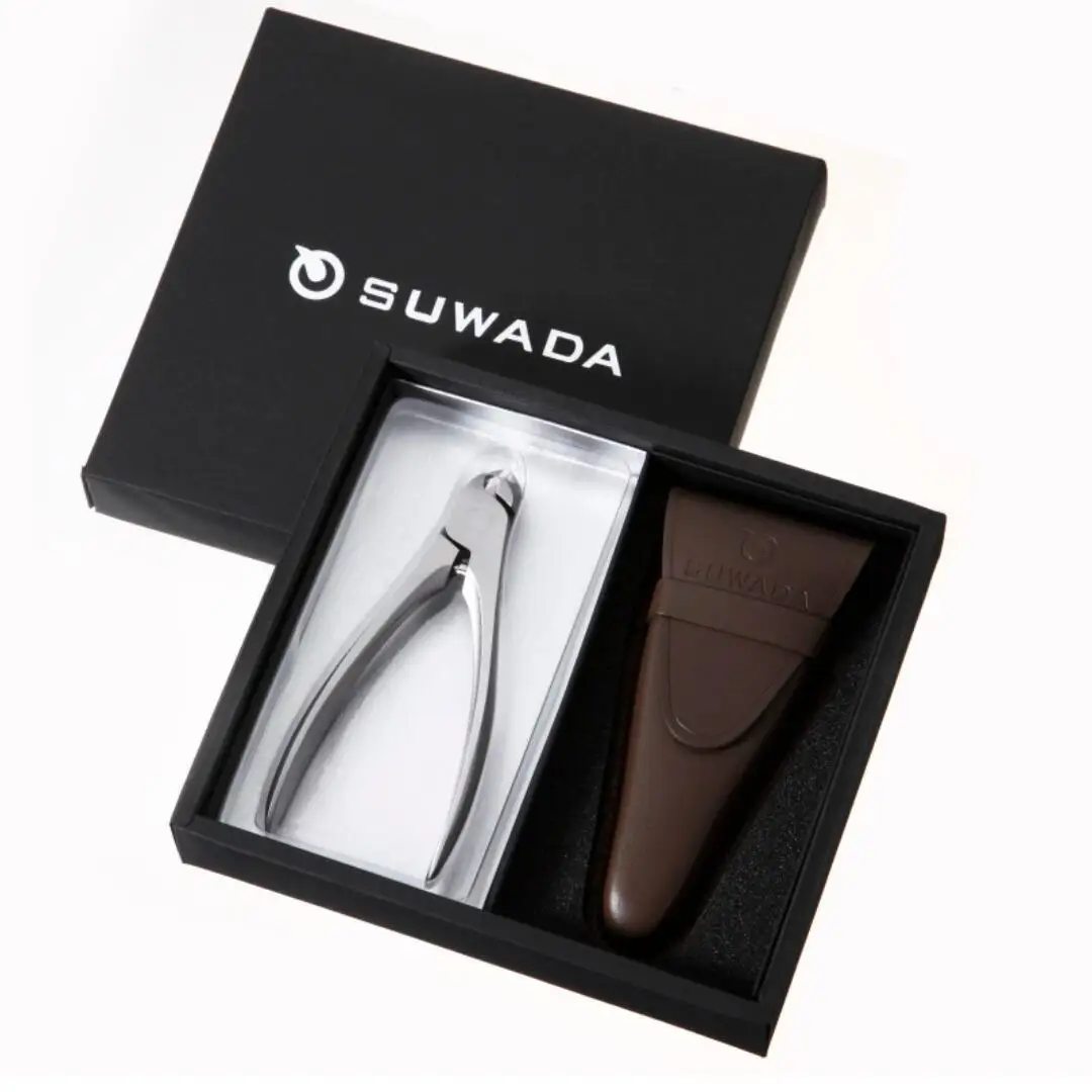 【未使用】SUWADA 爪切り クラシック L & 革ケース(茶)セット SUWADA] つめ切り クラシックL 茶革ケースセット ニッパー型爪切り