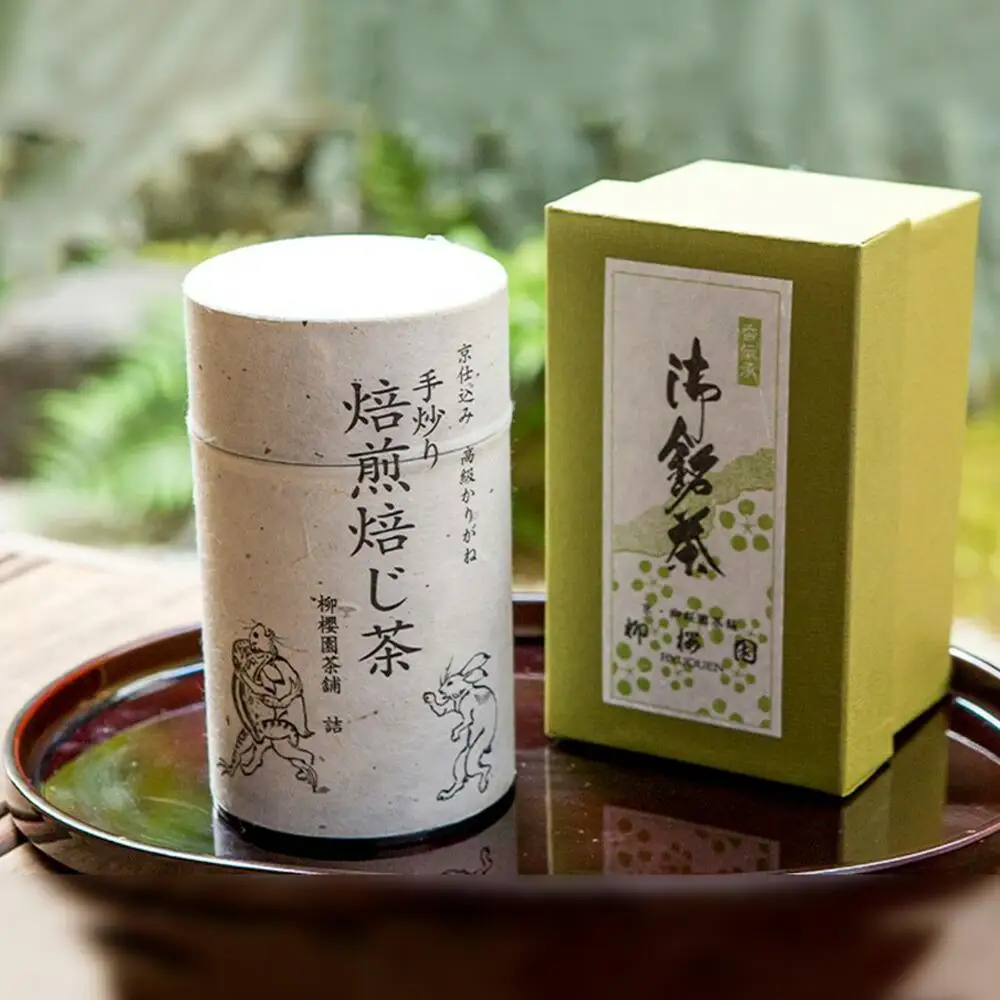 柳桜園茶舗】手炒り焙煎ほうじ茶[ 京都 京都市 お茶 ほうじ茶 95g缶入