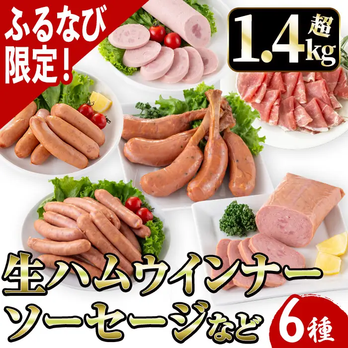 【ふるなび限定】 鹿児島 シャルキュトリ 6種 計1.4kg超 ウインナー ソーセージ ベーコン 生ハム【ナンチク】 i320-z FN-Limited-PR