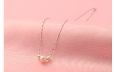 P-38アコヤ真珠（プラチナ）プチペンダント 3ケ付