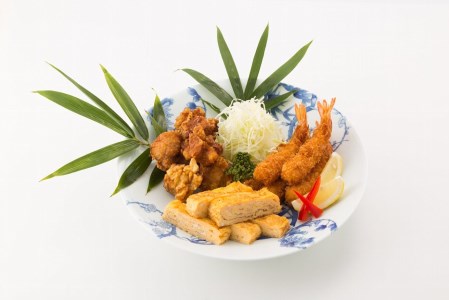 HAKASE謹製「海老フライ＆若鶏唐揚げ＆出し巻玉子３点セット」 098-G124