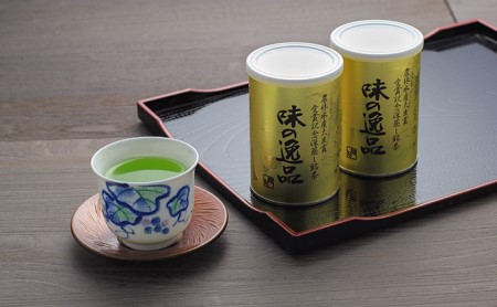 深むし茶味の逸品 100g×2缶 お茶 緑茶 深蒸し茶